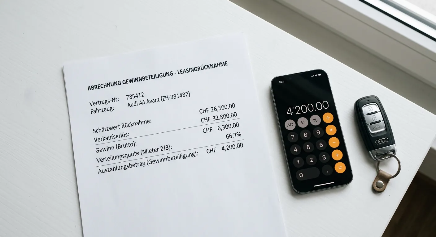 Gewinnbeteiligung bei Leasing-Rückkauf erklärt